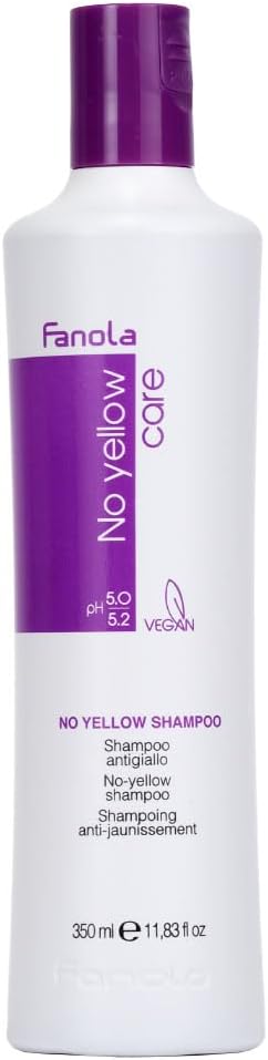 Fanola No Yellow Shampoo 350ml Pack of 2 Anti-Yellow Toning Hair Care