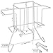 Evelots Ironing Board Holder-Over Door/No Tool or Wall Mount-Iron/Bottle Baskets