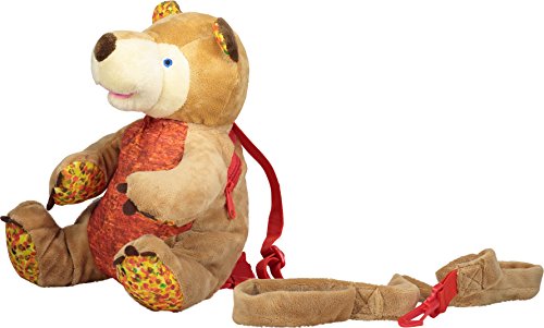 Eric Carle The Very Hungry Caterpillar Bear Backpack, Children's Safety Harness, Plush and Machine Washable, Polyester, Brown