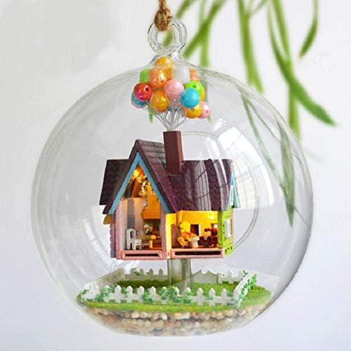 3D Ature Glass Ball Dollhouse DIY Sound Control Light Doll House Creative