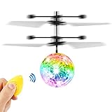 RC Toy, RC Flying Ball, Accmor Infrared Induction Helicopter Ball with Rainbow Shinning LED Lights and Remote Control for Boys and Girls