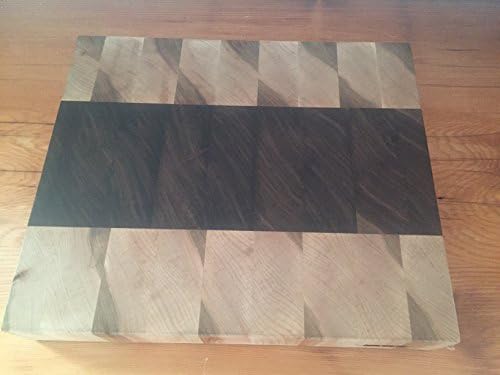 maple and walnut end grain cutting board