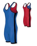 adidas Wrestling Reversible Singlet - Red/Royal - Youth Medium