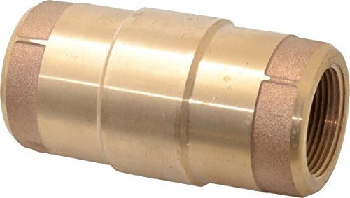 Strataflo 400-125 1-1/4 Inch Brass Check Valve Inline, FNPT x FNPT, 200 WOG