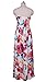 Women's Floral Print Maxi Dress,Demetory Strapless Print Vintage Graceful Long Maxi Dress