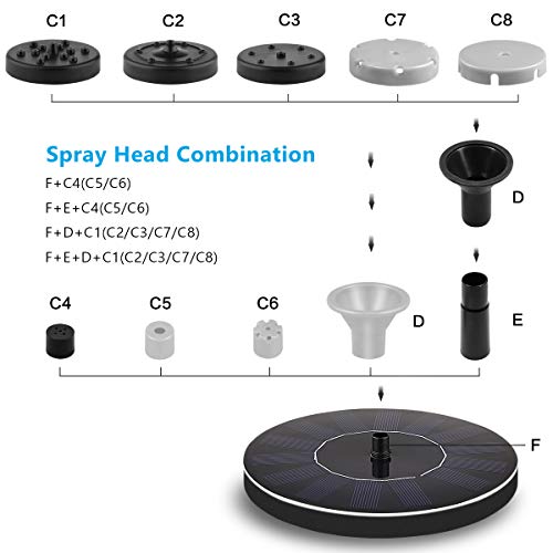 5 Hiluckey+Solar+Fountain+Standing+Garden