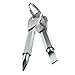 4 in 1 Keychain Screwdriver Tool,Christmas Gifts Stocking Stuffers for Men,White Elephant Gift,Cool Gadgets for Dad Husband Boyfriends - Silver