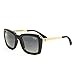 Chanel 6047Q Square Sunglasses 622/S8 Black & Gold / Grey Gradient Polarized