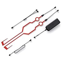 Jinxuny Led Light for Motorcycle Helmet, Motorcycle Helmet EL Cold Light Sticker Kit Night Riding Safety Signal Flashing Lights Strip Bar