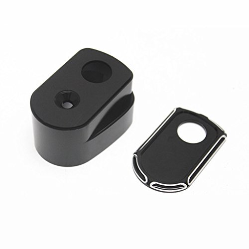 MagiDeal Black CNC Billet Aluminum Deep Cut Ignition Switch Cover for Harley Touring Glide Street 2014-2017