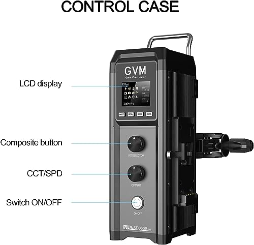 GVM LED Video Light Bownes, 650W Two-Tone 2700K-6800K COB Studio Light Photography Continuous Light 81300Lux@1m Photo Light for Video Studio Film YouTube Streaming, 12 Effects CRI/TLCI97+ DMX/APP Control