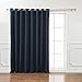 Best Home Fashion Wide Width Thermal Insulated Blackout Curtain - Antique Bronze Grommet Top - Navy - 100