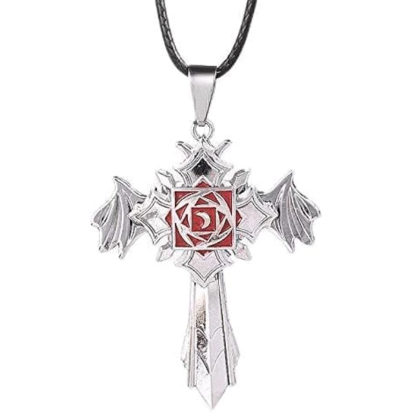 Davitu Anime Vampire Knight Rose Cross Yuki Silver Jewelry