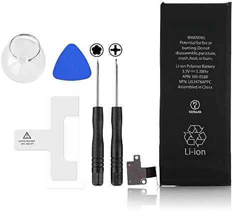 3.7V 1430mAh Li-ion Internal Battery with Complete Repair Replacement Tools Kit For iP 4S (A1387)