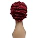 Burgundy Short Finger Wave Wig Pixie Cut Curly Wigs for Black Women Synthetic Hair for Women 1920s Cosplay Party Costume Natural Looking Vintage Wig for Halloween Party Daily