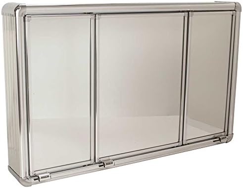 National Brand Alternative 592096 Medicine Cabinet Wall Mount, 3 Door, 28-3/4" x 4" x 17-3/4", Plastic, 1" x 1" x 1"