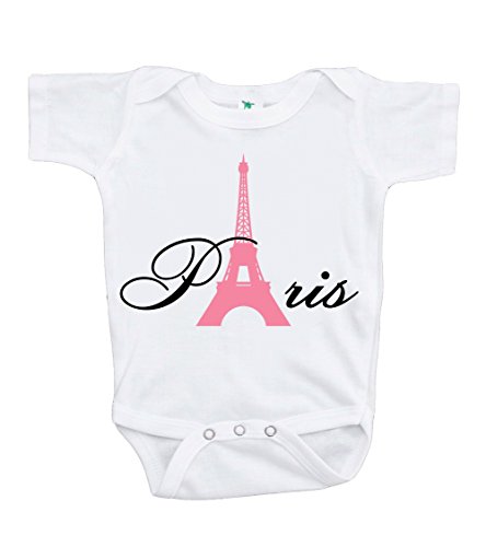 Custom Party Shop Baby Girl's Paris Eiffel Tower Onepiece 12-18 Months Pink and Black