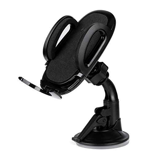 AUKEY Car Phone Mount, Washable Strong Suction Phone Holder with Quick Release Button for iPhone 8/8 Plus / 7/7 Plus, Samsung and More