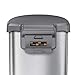 simplehuman 45 Liter / 12 Gallon Semi-Round Sensor Automatic Trash Can, Brushed Stainless Steel with Grey Plastic Lid