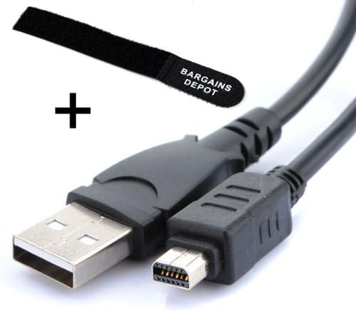 Bargains Depot 5 feet USB 2.0 Olympus CB-USB5 CB-USB6 CB-USB8 Camera Compatible + Cable Tie For Olympus Stylus Tough 6000, 6010, 8000, 8010