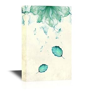 Canvas Wall Art - Watercolor Style Falling Leaves - Giclee Print Gallery Wrap Modern Home Art | Ready to Hang - 12x18 inches