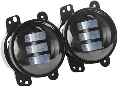Vehemo 4" inch 30W CREE LED Fog Light Driving Lamp DRL 2007-2016 Jeep Wrangler JK CJ TJ