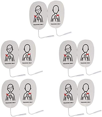 AED Training Pads CPR Universal Trainer Pads Latex Free for Teaching and Training AED Trainers 5 Pairs (for Children)