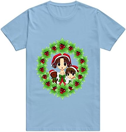 CUAUNED Gakuen Alice2 T-shirt For Men - S SkyBlue Fashion Casual SkyBlue T Shirts