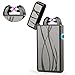 USB Rechargeable Plasma Lighter Flameless Butane Free Windproof Pulse Dual Arc Lighter Electric Lighter lcfun Lighter (Black Line)