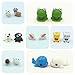 EMiEN 14 Pieces Mini Animals Miniature Ornament Kits Set for DIY Fairy Garden Dollhouse Decoration, Cats,Dogs,Frogs,Dolphins,Sheep,Cow,Rabbit Miniature Ornament for Fairy Garden Plant Décor