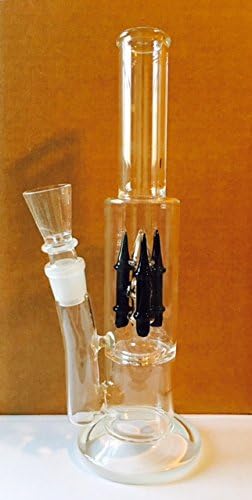 The decorative glass is 10.5 inches tall.
