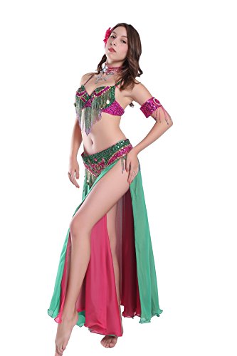 Zen women 5pcs full set, belly dance india dance costum…