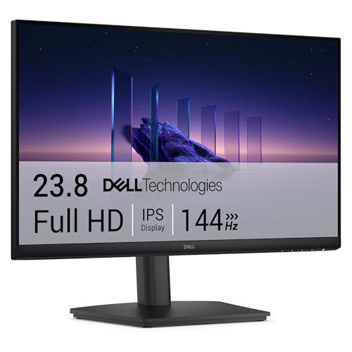 Dell 24 Monitor - SE2426HS, Full HD (1920x1080), 144Hz, IPS, 1ms MPRT, AMD FreeSync, Height Adjust, VESA (100x100mm), 2 HDMI, 3 Year Warranty, Black