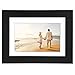 Americanflat 5x7 Picture Frame with Shatter-Resistant Glass - Set of 2 - Use as 4x6 Frame with Mat or Display 5x7 Photo Without Mat - Signature Collection - Picture Frames for Tabletop or Wall - Black