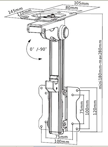 Impact Mounts Folding Ceiling Tv Mount Bracket Lcd Led Great For