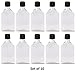 50 ml (1.7 Oz.) Premium Quality Flask Clear Plastic PET Bottle for Beverage, Alcohol or Oil with Temper evident caps (10 Pack)