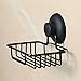 Alise GX301-B Non Drilling Soap Dish Soap Holder Basket Suction Cups Mount,SUS 304 Stainless Steel Matte Black