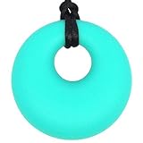 Baby Teething Necklace for Mom to Wear - BPA-Free & FDA Approved Teether - Safe & Soothing Relief For Baby (Turquoise/Teal)