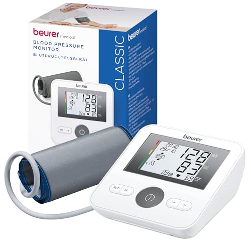 BM 27 Oberarm-Blutdruckmessgerät mit Manschettensitzkontrolle, klinisch validiert, Manschette für 22-42 cm, Risikoindikator, Arrhythmie-Erkennung, Datenübertragung zu Apple Health und co.