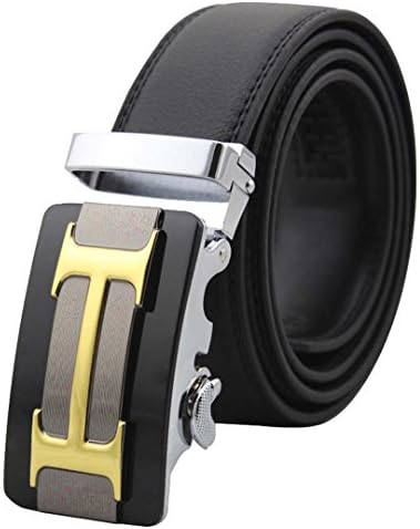 Moraner Mens Trendy Gold G H M Automatic Buckle designer Belts (125cm, H)