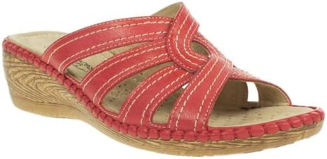 red wedge sandals size 6