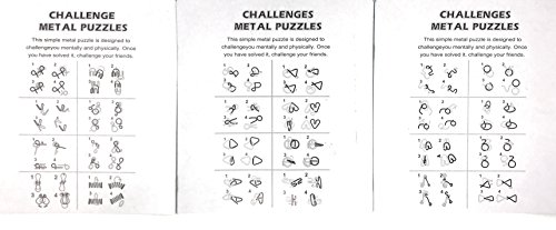 24 Bulk Metal Brain Teaser Bar Puzzles