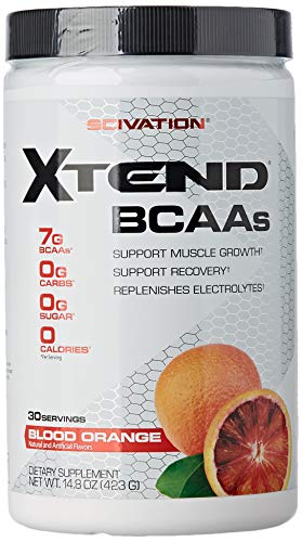 Scivation Xtend BCAA Powder, Branched Chain Amino Acids, BCAAs, Blood Orange, 30 Servings