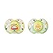Tommee Tippee Fun Style Pacifiers, Symmetrical Design, BPA-Free Silicone Binkies, 0-6m, 2 Count, Colors and Designs Vary