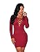 VillyDan Women Sexy Long Sleeve Autumn Warm Stretch Bodycon Party Dresses