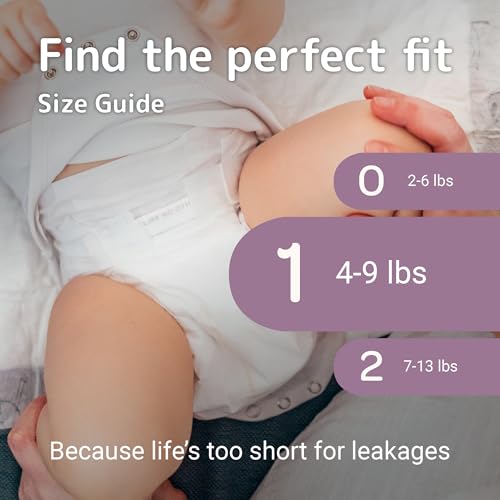 BAMBO NATURE PREMIUM ECO-FRIENDLY BABY DIAPERS, SIZE 1 (4-9 LBS), 36 COUNT
