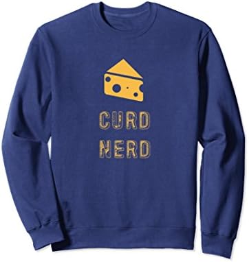 Unisex Curd Nerd Cheese Lover Sweatshirt Medium Navy