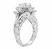 White / Rose / Yellow Gold Plated or Sterling Silver Hand Carved Vintage Inspired Blooming Rose Flower CZ Engagement Ring