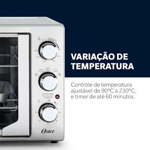 Forno e Fritadeira Sem Óleo Oster 42L French Door 2 em 1-127V