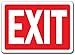 SignMission Exit Sign (White On Red) - 10